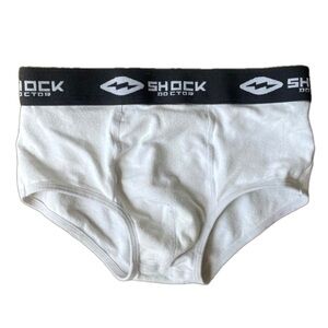 🟢 Shock Doctor Boys Brief (White) Small 22”-24”